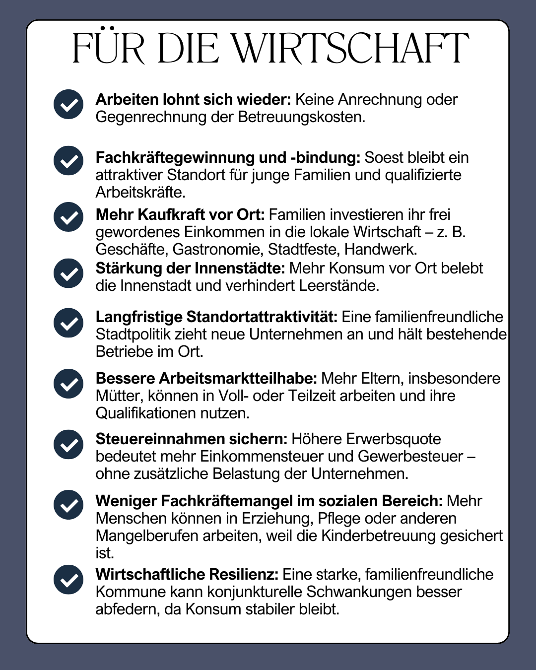 Für Wirtschaft
